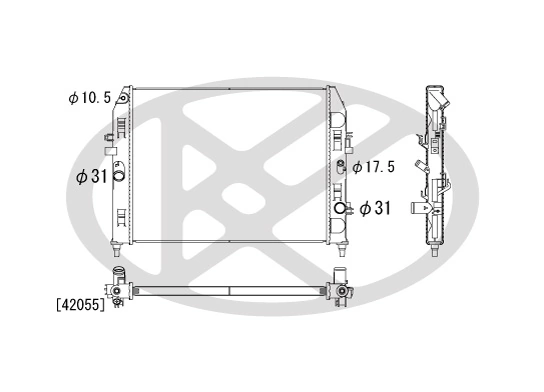 Radiator, engine cooling PL061884
