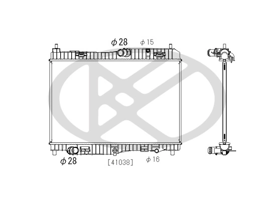 Radiator, engine cooling PL322528