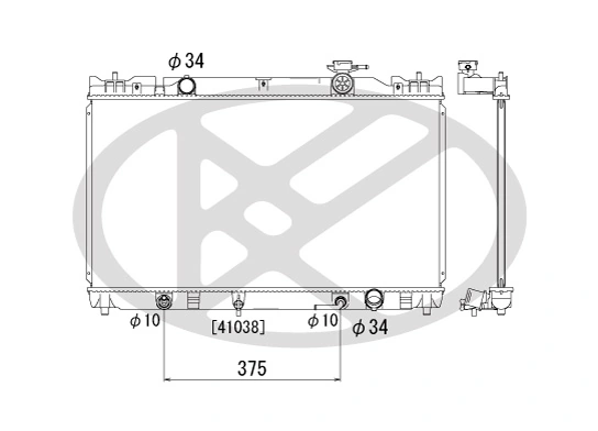 Radiator, engine cooling PL011251