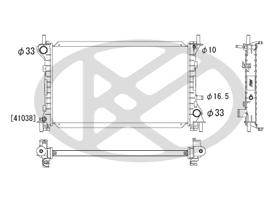 Radiator, engine cooling PL321235