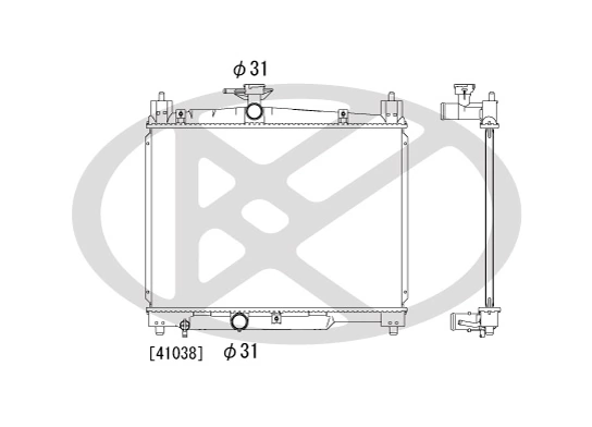 Radiator, engine cooling PL010846