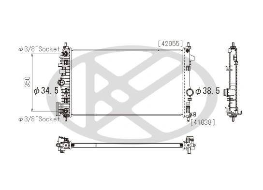 Radiator, engine cooling PL462647