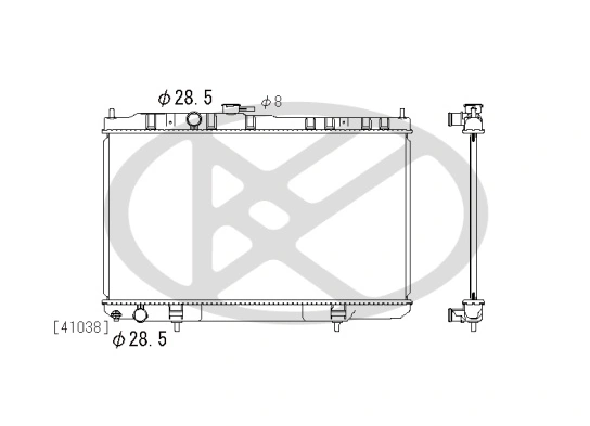 Radiator, engine cooling PL022459