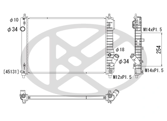 Radiator, engine cooling PL312243R