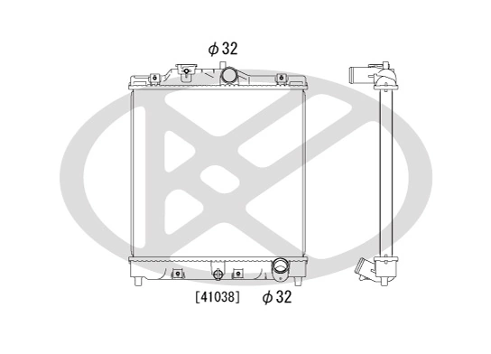 Radiator, engine cooling PL080295T