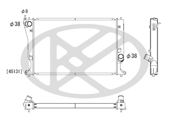 Radiator, engine cooling PL012119