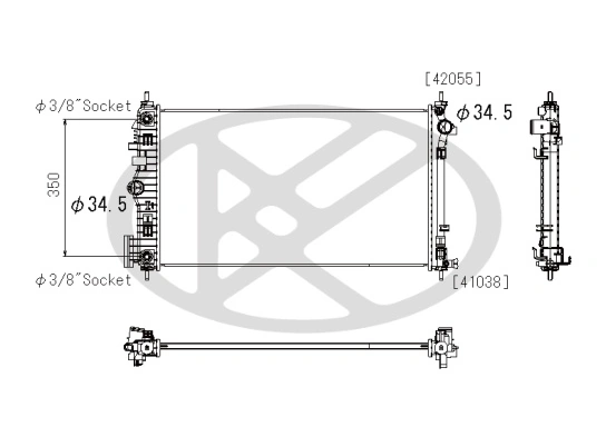 Radiator, engine cooling PL312573