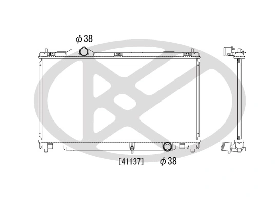 Radiator, engine cooling PL011937