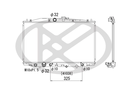 Radiator, engine cooling PL081666U02