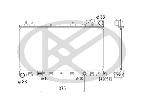 Radiator, engine cooling PL091604