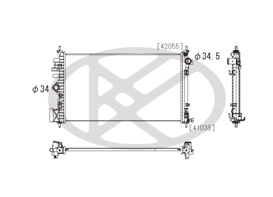 Radiator, engine cooling PL462650