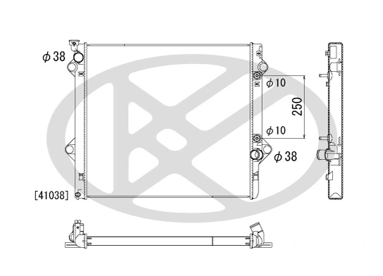 Radiator, engine cooling PL011862