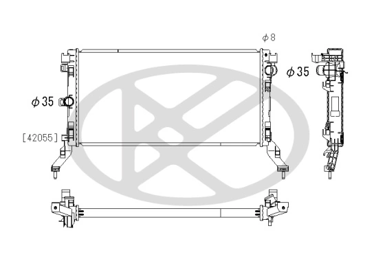 Radiator, engine cooling PL493029