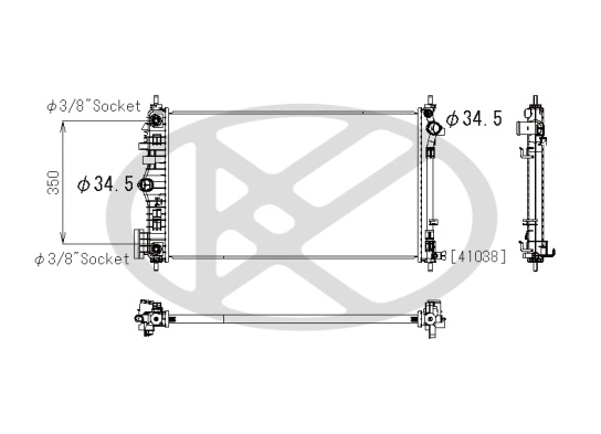 Radiator, engine cooling PL312574