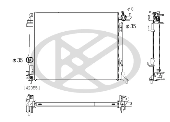Radiator, engine cooling PL493520