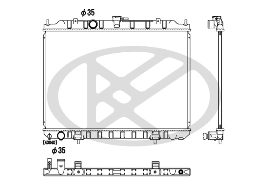 Radiator, engine cooling PL021933R