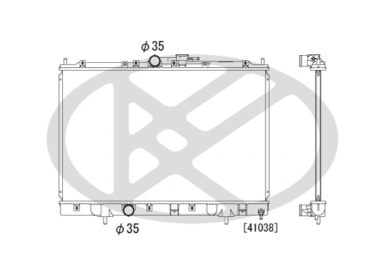 Radiator, engine cooling PL031280R