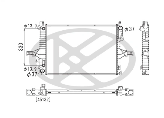 Radiator, engine cooling PL572897