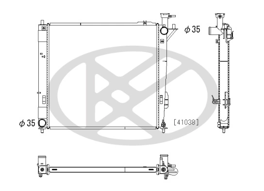 Radiator, engine cooling PL812978
