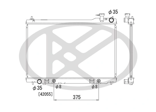 Radiator, engine cooling PL021676