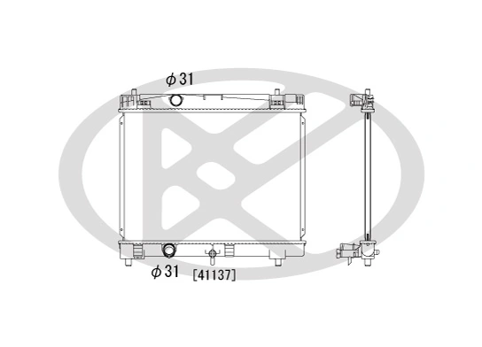 Radiator, engine cooling PL011954