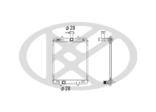 Radiator, engine cooling PL011955