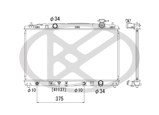 Radiator, engine cooling PL012017