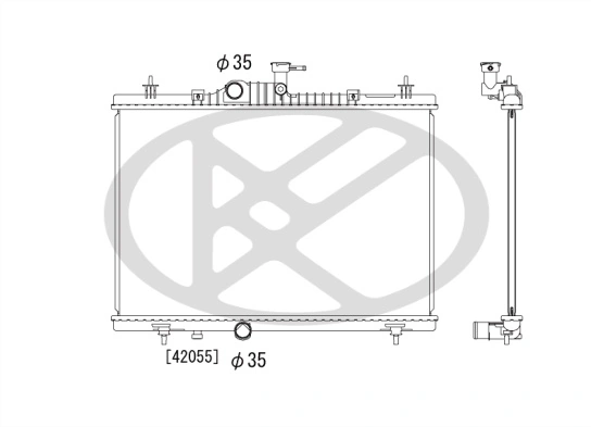 Radiator, engine cooling PL492799