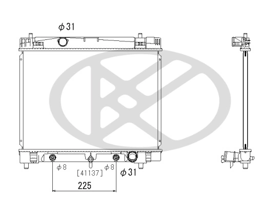 Radiator, engine cooling PL011953