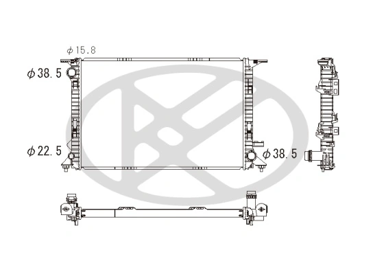 Radiator, engine cooling PL442802