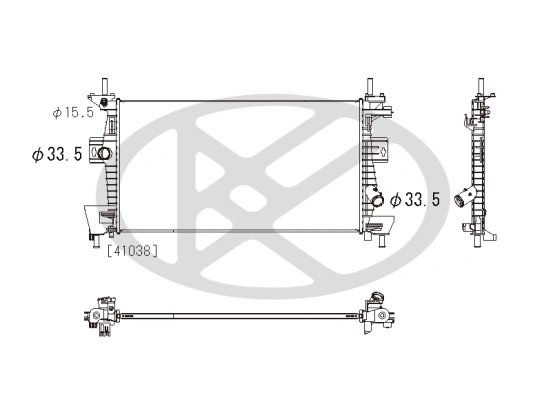 Radiator, engine cooling PL322656R