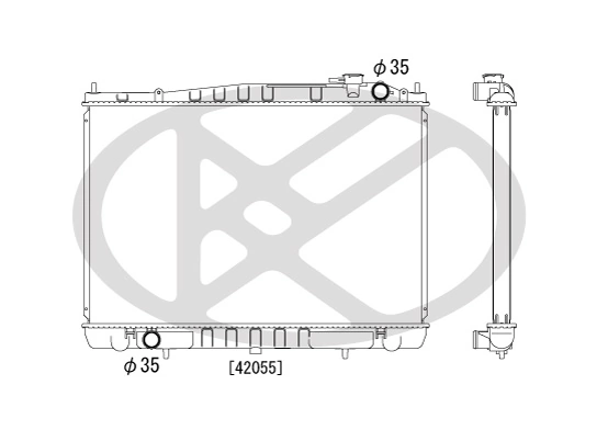 Radiator, engine cooling PL021139