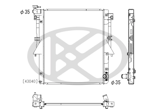 Radiator, engine cooling PL033320