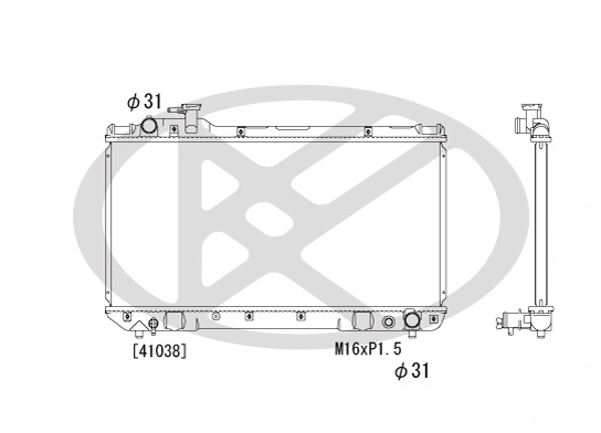 Radiator, engine cooling PL010401
