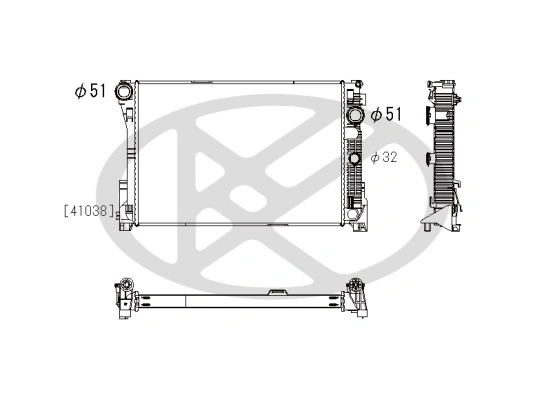 Radiator, engine cooling PL412484