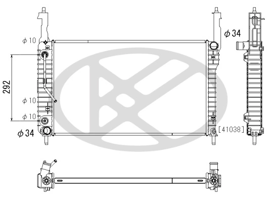 Radiator, engine cooling PL313203