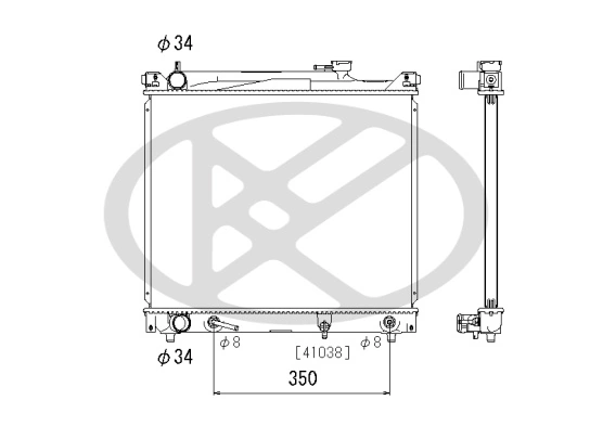 Radiator, engine cooling PL100833