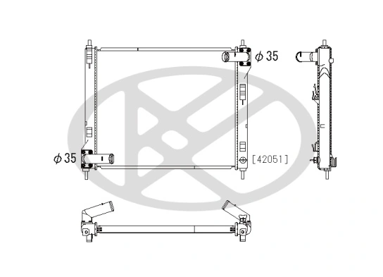 Radiator, engine cooling PL022564