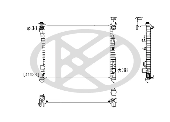 Radiator, engine cooling PL332572