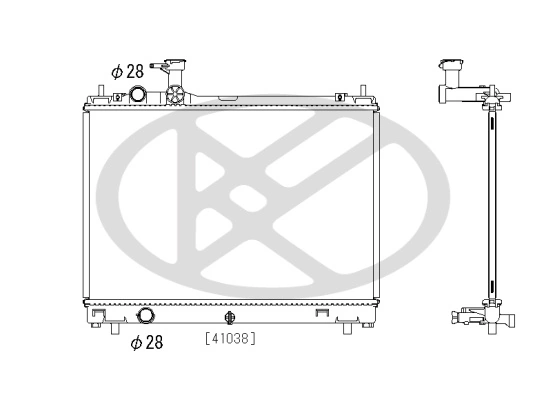Radiator, engine cooling PL103443