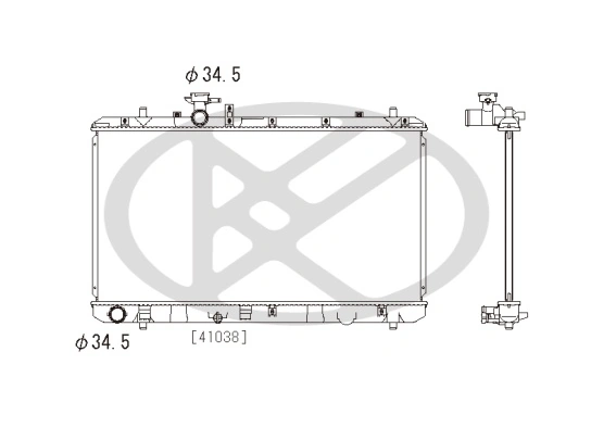 Radiator, engine cooling PL102033