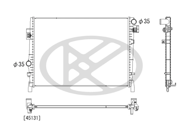 Radiator, engine cooling PL332247