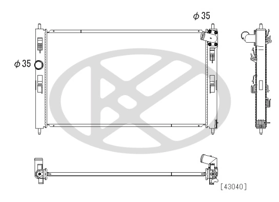 Radiator, engine cooling PL033120