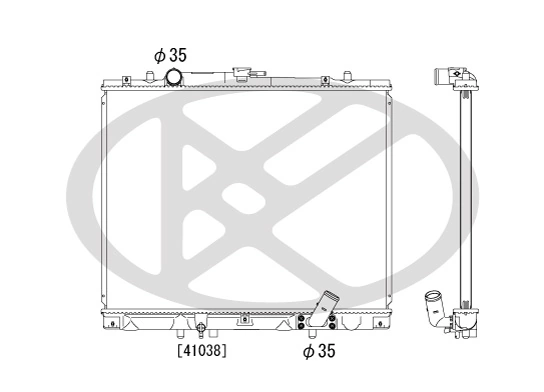 Radiator, engine cooling PL030696