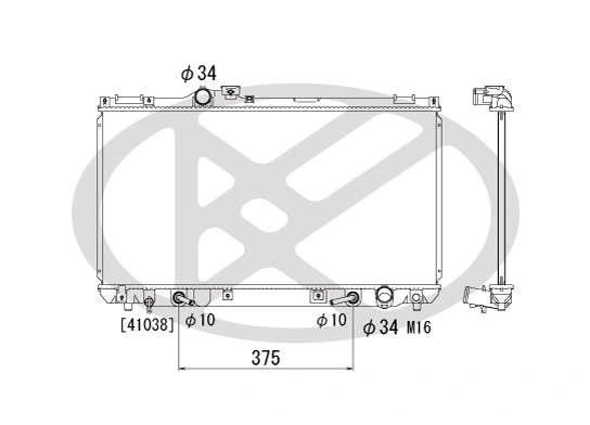 Radiator, engine cooling PL010692