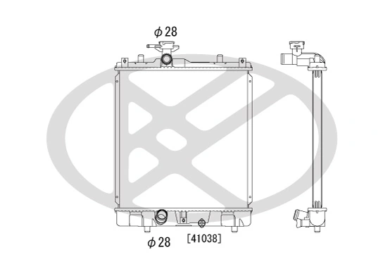 Radiator, engine cooling PL102766U06