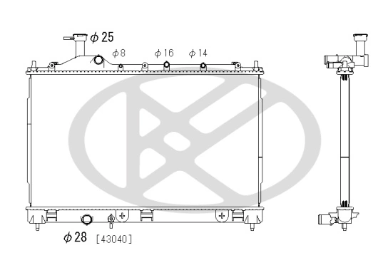 Radiator, engine cooling PL032975