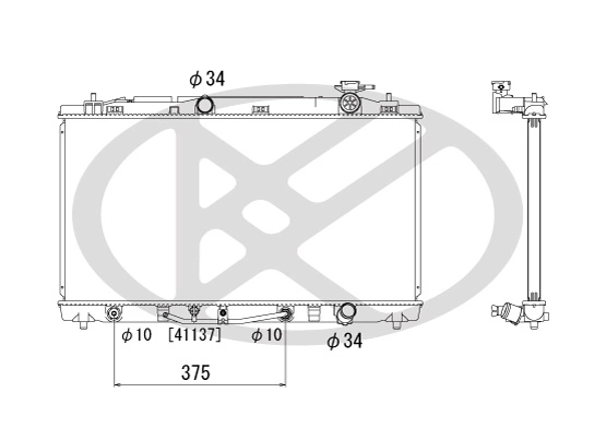 Radiator, engine cooling PL011982