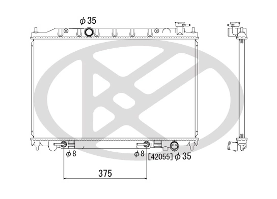 Radiator, engine cooling PL021597