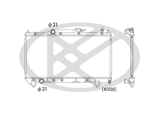 Radiator, engine cooling PL010873